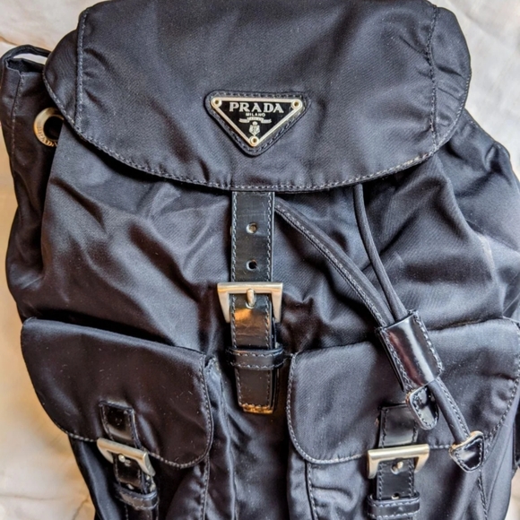PRADA Black Nylon Backpack Medium - Picture 2 of 10